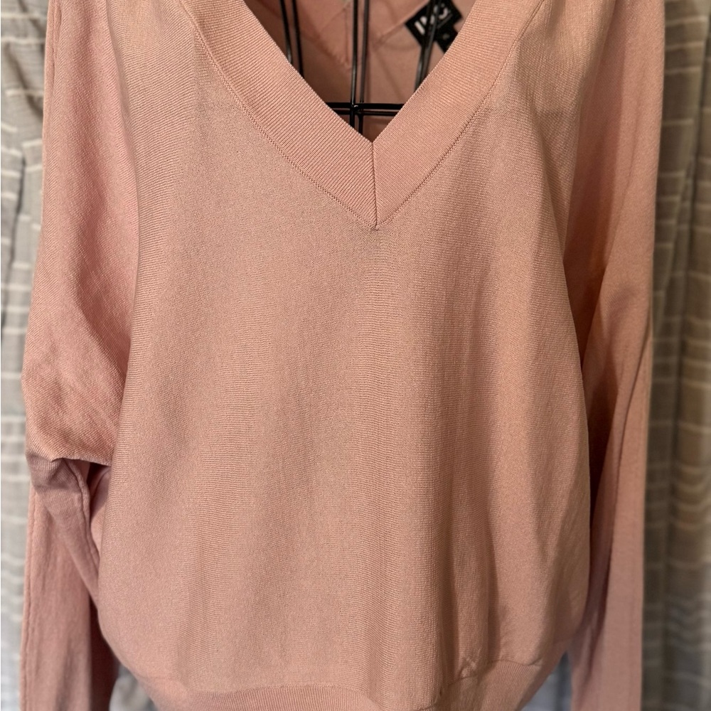 INC International Concepts Blush V-Neck Sweater